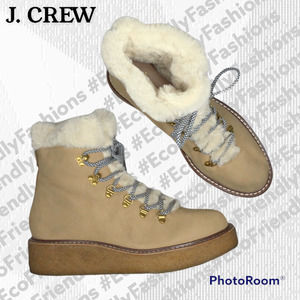 J Crew Women's Nordic Crepe Sole Bootie Beige Size US 9